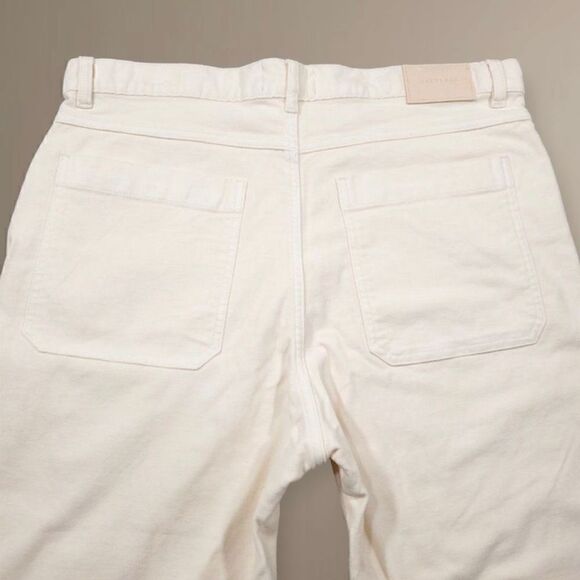 Everlane The Moleskin Way-High Pant in Canvas Beige Organic Cotton Size 16 NWT - Picture 9 of 16
